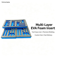 Mousse de protection personnalisée professionnelle emballage intérieur carré insert en mousse fente pour carte étui de protection de voyage boîte en mousse Eva flexible