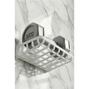 Juego de Jaboneras Minimalistas de Plástico para Montar en la Pared, Rectangulares, con Drenaje Automático, para Baño, Fregadero, Cocina, Tipo Ventosa - Product Image 6