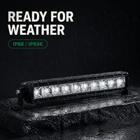 Barre lumineuse LED à faisceau large HSSH 12V 50W 10 20 pouces pour voitures et camions tout-terrain