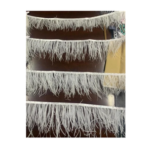 Plumas de Avestruz Naturales para Costura, Manualidades, Decoración de Disfraces, Diseño de Ropa de Boda, Encaje Ligero Hecho a Mano, 15-18 cm, 7-8 Pulgadas - Product Image 2