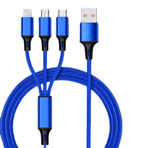 Câble de charge USB 3-en-1 en nylon tressé pour iOS et téléphones mobiles – Direct Usine - Product Image 3