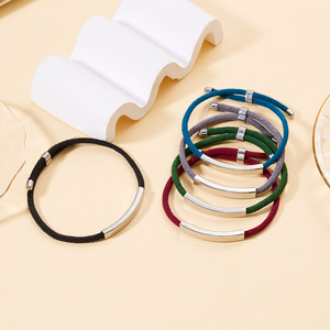 Jiojew personalizado al por mayor moda Retro delicado cierre de acero inoxidable ajustable <span class=keywords><strong>Papa</strong></span> en blanco hecho a mano tejido encanto geometría pulseras - Product Image 1