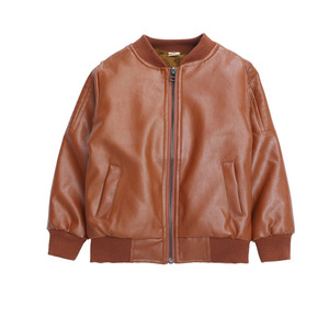 Offre Spéciale <span class=keywords><strong>Veste</strong></span> d'<span class=keywords><strong>Hiver</strong></span> en Cuir Rembourrée pour Garçons, Blouson Chaud d'Extérieur en PU Coupe-Vent et Imperméable pour Enfants - Product Image 6