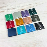 Clips de bord de casquette vierges de diverses couleurs, épingles à chapeau, pinces à billets pour personnalisation par gravure laser