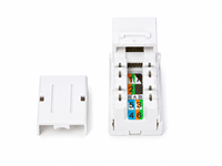 Modul Jaringan Keystone Jack RJ45 CAT5E/CAT6/CAT6A 90 Derajat UTP Berlapis Emas untuk Pelat Depan & Panel Patch Kosong