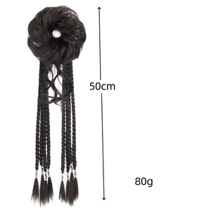 Extensiones de cola de caballo trenzada <span class=keywords><strong>con</strong></span> lazo trenzado largo sintético <span class=keywords><strong>con</strong></span> banda de goma extensiones de cabello trenzado de boxeo para mujeres diarias - Product Image 5