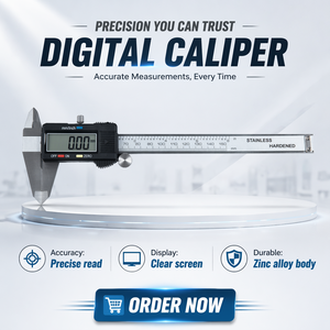 Calibrador Digital de Alta Precisión 0.01mm, Aleación de Zinc y Plástico, Regla Electrónica de 150mm, Pulsera Industrial Antigua, Venta al por Mayor - Product Image 1