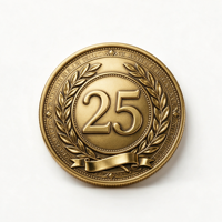 Pièce commémorative personnalisée pour événement anniversaire, double face, en alliage de zinc