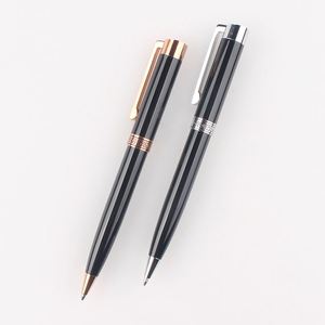 Luxury Shiny Black Metal Ball <b>Pen</b> With OEM Logo Promotional Gift Heavy for VIP Client - Product Image 1