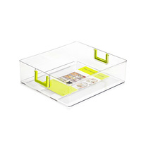 Boîtes de rangement transparentes en PET pour fruits et légumes avec poignées, pour réfrigérateur, organisateur de produits frais de cuisine, plusieurs tailles, vente en gros