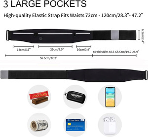 Sportloopriem, heuptas Ultralichte fitnessriem Waterbestendige hardloophoofdtelefoonriem voor telefoon - Product Image 2