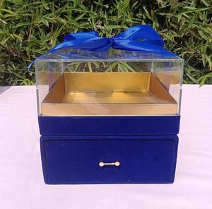 Caja de Joyería con Múltiples Cajones, Cajas de Exhibición Acrílicas de Alta Gama, Almacenamiento de Joyería de Doble Nivel, Caja de Regalo para el Día de San Valentín con Diseño de Cajón - Product Image 5