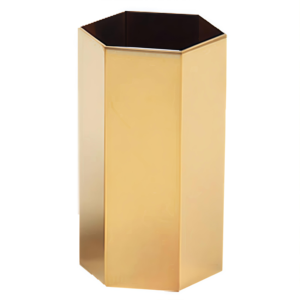 Индивидуальные креативные офисные принадлежности, карандаш, горшок, Канцелярский контейнер, винтажный шестигранный Алмазный Настольный держатель, золотой Латунный Держатель для ручек - Product Image 5