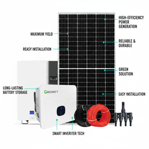 Sistema de Energía Solar para Uso Doméstico, 3kW 10kW 15kW, Silicio Monocristalino y Policristalino, MPPT/PWM, Batería de Iones de Litio Kehua, 5 Años de Garantía - Product Image 2