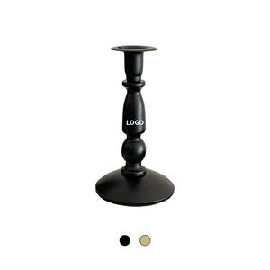 Metal Elegant Decorative Matte <b>Black</b> Skinny Taper <b>Candlestick</b> Holder Multi-functional for Home Hotel - Product Image 1