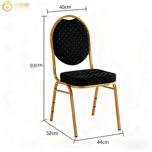 Yüksek kalite altın yuvarlak demir yemek ziyafet sandalye Modern stil düğün parti otel oturma odası okul için Metal ziyafet sandalyeler - Product Image 2