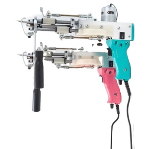 Máy dệt thảm thủ công bán buôn, súng tua rua kép màu đỏ hồng vàng, kiểu mới, kiểu cắt vòng lông 2 trong 1, súng tua rua điện dùng cho thảm trải sàn - Product Image 1