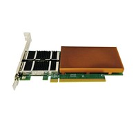 Adaptador de Red NIC con Puerto Óptico de Fibra Dual QSFP28 PCIe 4.0 X16 100G y Chip Intel E810 para Servidor de IA