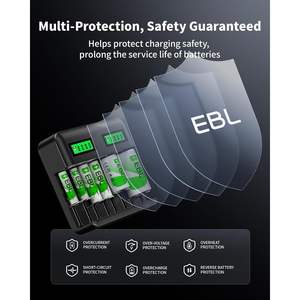 Chargeur de batterie LCD EBL 8 baies, rechargeable, pour piles AA AAA C D Ni-MH, pour appareil photo - Product Image 4