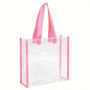 High-quality Transparent PVC Single-shoulder Handbag, Custom Logo Color, Daily-use Shopping <b>Bag</b> - Product Image 2