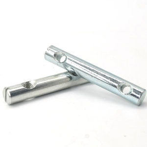 Écrous de fixation pour meubles à fentes galvanisés à deux trous, connecteur de meuble, acier, double trou, fente longue, écrou à barillet - Product Image 6