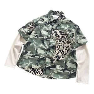 Chemises à manches longues pour hommes DIHUI, style vintage streetwear, imprimé camouflage léopard, manches doubles, chemises pour hommes de haute qualité - Product Image 5