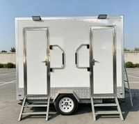 Toilette mobile de luxe chinoise de 280 cm, toilettes portables pour le camping, remorque de toilettes et de douche