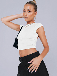 T-Shirt Sexy Aderente da Donna Y2K, 95% Nylon 5% Spandex, Traspirante e Assorbente - Product Image 6