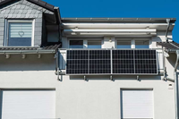 Système de montage solaire en aluminium pour balcon, support photovoltaïque à angle réglable pour balustrade d'appartement, clôture, OEM CE