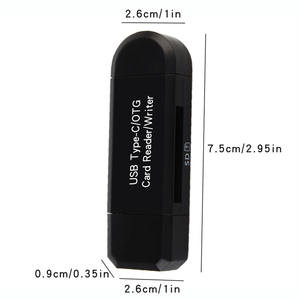 D2650 speicherkartenleser 3 trong 1 kartenleser USB 3.0 + Micro UBS + Loại-C USBC TF + SD Đầu đọc Thẻ Adapter - Product Image 4