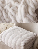 Vente en gros couverture de luxe king size fausse fourrure grande couverture