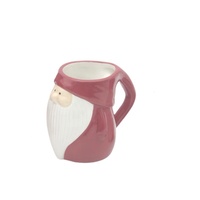 Regalos creativos de Navidad, tazas de café y leche de dolomita pesada de cerámica blanca y roja para uso en fiestas