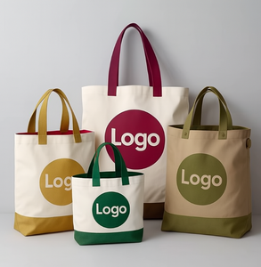 Bolsa de tela de algodón impresa personalizada, bolsa reutilizable para alimentos, bolsa de compras - Product Image 4