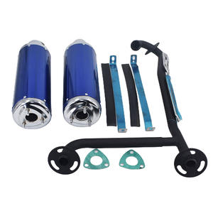 Kit de tuyaux d'échappement jumeaux ATV pour <span class=keywords><strong>quad</strong></span> <span class=keywords><strong>chinois</strong></span> 110cc 150cc 200cc <span class=keywords><strong>250cc</strong></span> - Product Image 1