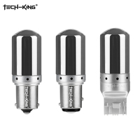 TECH KING-Clignotant à LED décodé 1156 3014 144smd 1156 BA15S BAU15S T20 1157 double contact ampoule de frein LED pour voiture