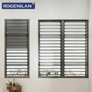 ROGENILAN Fenêtres à persiennes en aluminium à économie d'énergie, couleur personnalisée, ventilables et réglables pour l'extérieur - Product Image 1