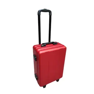 Aluminium Alloy Rod Carry On Front Opening Suitcases Durable Travel Case Lightweight Luggage