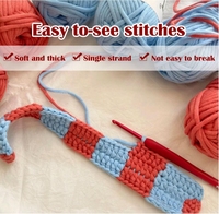 Kit de Fils en Coton Mélangé pour Débutants : Tricot, Crochet et Projets DIY Manuels (Sacs, Paniers, Poupées, Coussins)