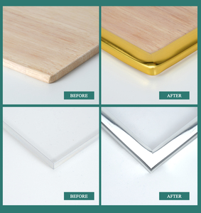 Bande de <span class=keywords><strong>moulure</strong></span> autocollante en PVC doré flexible et étanche de 20 pieds, design moderne, <span class=keywords><strong>pour</strong></span> bordures de meubles, cuisines, pièces et cadres de miroirs - Product Image 5