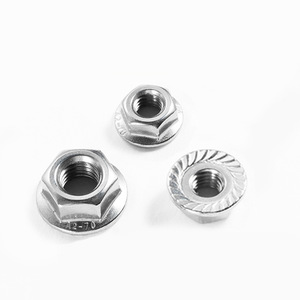 Tuercas de Brida de Acero Inoxidable para Exhibiciones Olímpicas M3 A2-70 Antiaflojamiento DIN6923 para Equipos de Fitness - Product Image 1
