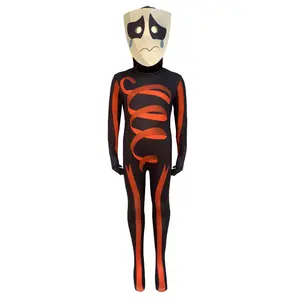 The Amazing Digital Circus White Black Gangle Costume Jumpsuit Cosplay Kids Adult Bodysuit With Mask For Halloween Party