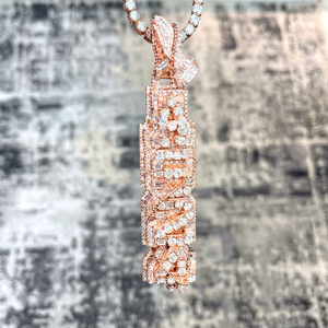 Bijou de luxe pour homme en argent 925 de qualité supérieure avec diamant de laboratoire, lettre en relief, style hip-hop, streetwear, mode audacieuse pour les soirées - Product Image 1