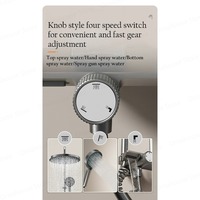 Système de douche pluie en aluminium chromé brossé anti-reflux pour hôtels, avec douchette à main et mitigeur thermostatique mural pour salle de bain