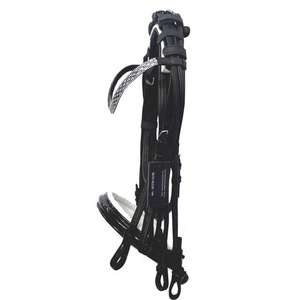 Premium Western Style Double Browbands Flash Bridle Genuine Leather Fancy Horse Riding <b>Gear</b> Perfect <b>for</b> Equestrian Training Use - Product Image 1