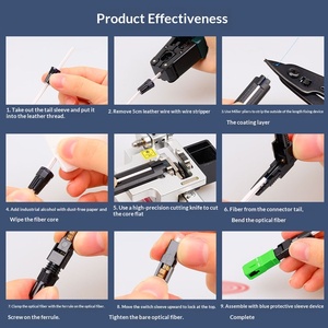 Conector Rápido SC/APC FTTH con Tapa Abatible de 55mm, Empalme en Frío Preincrustado, Monomodo, Grado Telecom para Cable de Bajada CATV - Product Image 6