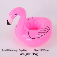 Porte-gobelet gonflable Flamingo Donut Citron Pastèque Ananas Crabe Coeur Sous-verre pour Parcs Aquatiques