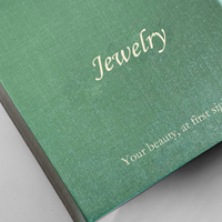 Boîtes cadeaux rigides pour bijoux avec logo personnalisé, laminage brillant, doublure en éponge, pour bagues, bracelets, colliers, boucles d'oreilles - Carton recyclable