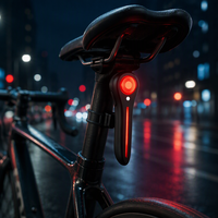 Feu arrière de vélo intelligent avec capteur de freinage, lampe LED rechargeable, étanche, pour la conduite sur route et en montagne