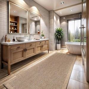 Tapis en <span class=keywords><strong>sisal</strong></span> naturel, tissage droit, texture dense, fibre naturelle pour <span class=keywords><strong>salon</strong></span> - Product Image 1