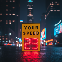 Panneau de signalisation radar de vitesse 600*600 connecté au réseau électrique pour la détection de vitesse des véhicules